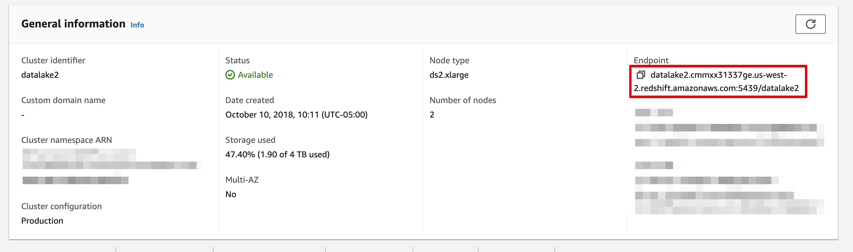 cluster endpoint